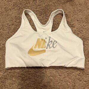 White Nike sports bra